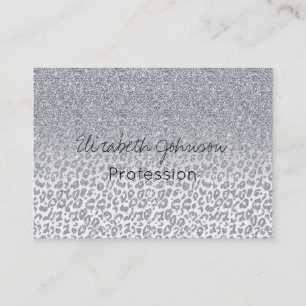 Carte De Visite Parties scintillant Silver tendance et Ombre Empre