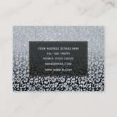 Carte De Visite Parties scintillant Silver tendance & Leopard Ombr (Dos)
