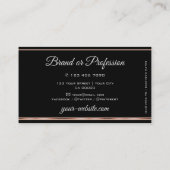 Carte De Visite Parties scintillant Silver tendance Stars Black Ro (Dos)