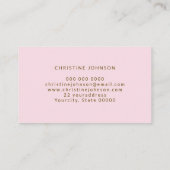 Carte De Visite parties scintillant simulée abeille au miel rose p (Dos)