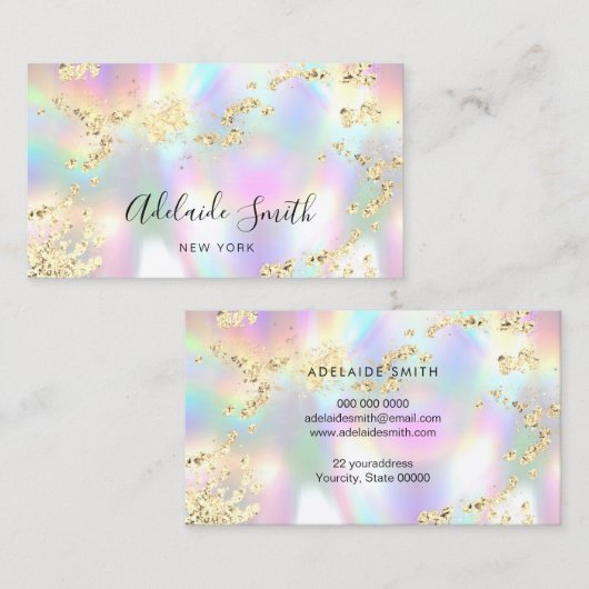 Carte De Visite parties scintillant simulée sur la texture fausse  (Devant / Derrière)