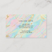 Carte De Visite parties scintillant simulée sur les couleurs paste (Dos)