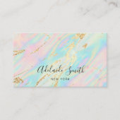 Carte De Visite parties scintillant simulée sur les couleurs paste (Devant)