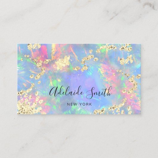 Carte De Visite parties scintillant simulée sur opal (Devant)