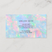 Carte De Visite parties scintillant simulée sur pastel opal (Dos)