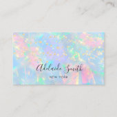 Carte De Visite parties scintillant simulée sur pastel opal (Devant)