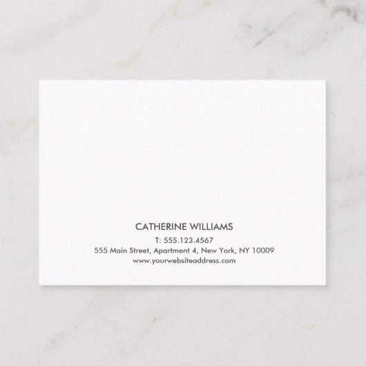 Carte De Visite Parties scintillant Soins postérieurs aux sourcils (Dos)