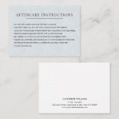 Carte De Visite Parties scintillant Soins postérieurs aux sourcils (Devant / Derrière)