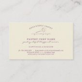 Carte De Visite Parties scintillant  Sparkle Rose Gold Bakery ivoi (Dos)