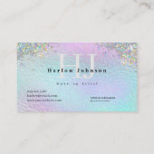 Carte De Visite Parties scintillant Sparkly Iridescente Foil Signa (Dos)