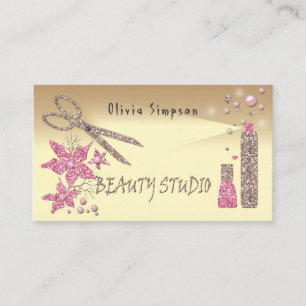 Carte De Visite Parties scintillant Styliste cheveux brillant cise