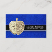 Carte De Visite Parties scintillant Substitut Professeur d'enseign (Devant)