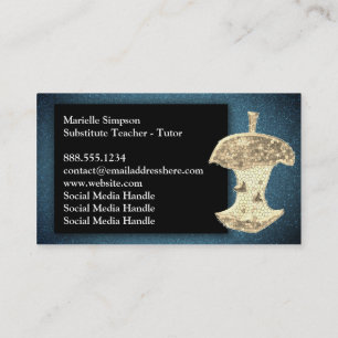 Carte De Visite Parties scintillant Substitut Professeur d'enseign