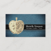 Carte De Visite Parties scintillant Substitut Professeur d'enseign (Devant)