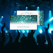 Carte De Visite Parties scintillant Turquoise brillante Monogramme