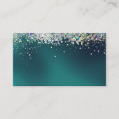 Carte De Visite Parties scintillant Turquoise de luxe Chien Paw Se (Dos)