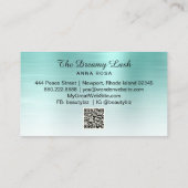 Carte De Visite *~* Parties scintillant TURQUOISE Lashes QR Brows  (Dos)