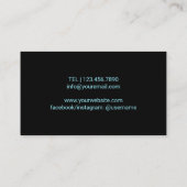 Carte De Visite Parties scintillant turquoise Lèvres de maquillage (Dos)