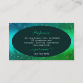 Carte De Visite Parties scintillant Turquoise moderne Étoiles Élég (Dos)