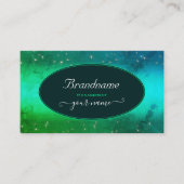 Carte De Visite Parties scintillant Turquoise moderne Étoiles Élég (Devant)