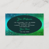 Carte De Visite Parties scintillant Turquoise moderne Étoiles Mono (Dos)
