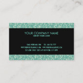 Carte De Visite Parties scintillant Vert Élégante Et Moderne, Gran (Dos)