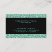 Carte De Visite Parties scintillant Vert Élégante Et Moderne, Gran (Dos)