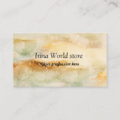 Carte De Visite Parties scintillant verte Arrière - plan aquarelle (Devant)