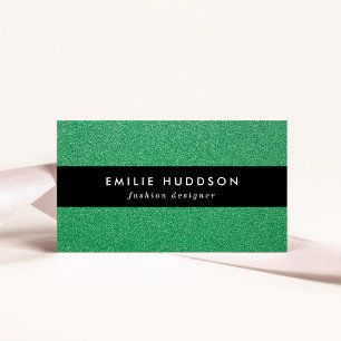 Carte De Visite Parties scintillant verte, Étincelle, Arrière - pl