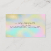 Carte De Visite Parties scintillant verte Lotus Holographique Encr (Dos)