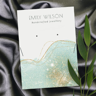 Carte De Visite Parties scintillant verte Turquoise brillante Écra