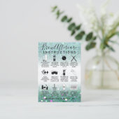 Carte De Visite Parties scintillant verte Turquoise éclaboussée Br (Debout devant)