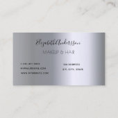 Carte De Visite Parties scintillant violet argent gouttes cheveux  (Dos)