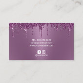 Carte De Visite Parties scintillant violet Drives moderne Salon de (Dos)