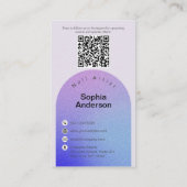 Carte De Visite Parties scintillant violet étincelante Arc Beauté  (Dos)