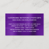 Carte De Visite Parties scintillant violet Indigo Foil Boutique en (Dos)