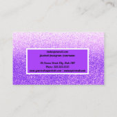 Carte De Visite Parties scintillant violet moderne chic maquillage (Dos)