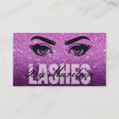 Carte De Visite Parties scintillant violet Ombre Lash Business ave (Devant)