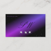 Carte De Visite Parties scintillant violet rose noir de luxe Stars (Devant)