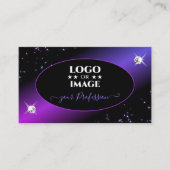 Carte De Visite Parties scintillant violet rose noir Stars Bijoux (Devant)