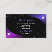 Carte De Visite Parties scintillant violet rose noir Stars Bijoux  (Dos)