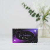 Carte De Visite Parties scintillant violet rose noir Stars Bijoux  (Debout devant)