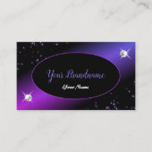 Carte De Visite Parties scintillant violet rose noir Stars Bijoux  (Devant)