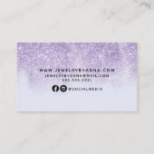 Carte De Visite Parties scintillant violette (Dos)