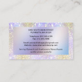 Carte De Visite Parties scintillant violette de l'agent de signatu (Dos)