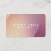 Carte De Visite Parties scintillant violette élégante et maquillag (Dos)