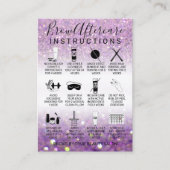 Carte De Visite Parties scintillant violette Lilac brillant Brosse (Devant)