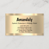 Carte De Visite Parties scintillant VIP Gold Frame Event Planner B (Dos)