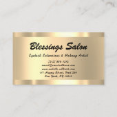 Carte De Visite Parties scintillant VIP Gold Frame Event Planner B (Dos)