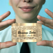 Carte De Visite Parties scintillant VIP Gold Frame Event Planner B